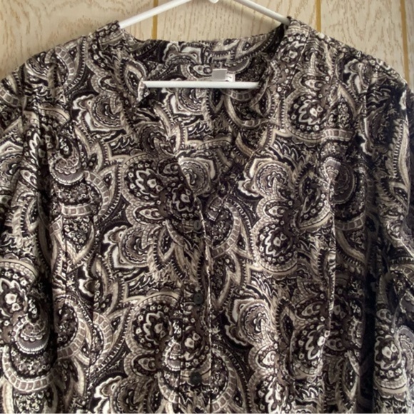 Croft & Barrow Shirt Women’s Button Down Top Size 2X - Picture 3 of 6